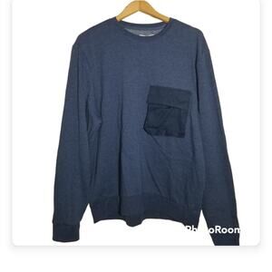 NWT AND NOW THIS Men's Navy Blue Crewneck Fleece Sweatshirt